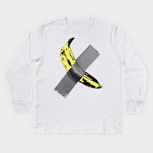 Banana taped Kids Long Sleeve T-Shirt